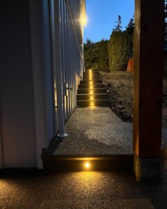 Outdoor lighting installed by Qualicum Beach electricians Collins Electric